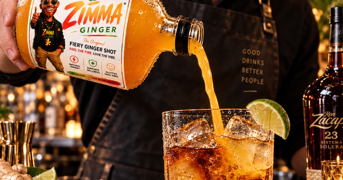 Zimma and rum chaser cocktail